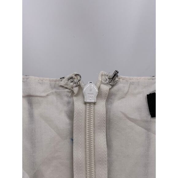 ANN TAYLOR LOFT Women's Petite Black-Cream Striped Linen-Blend Jumpsuit SZ XSP - Picture 4 of 11